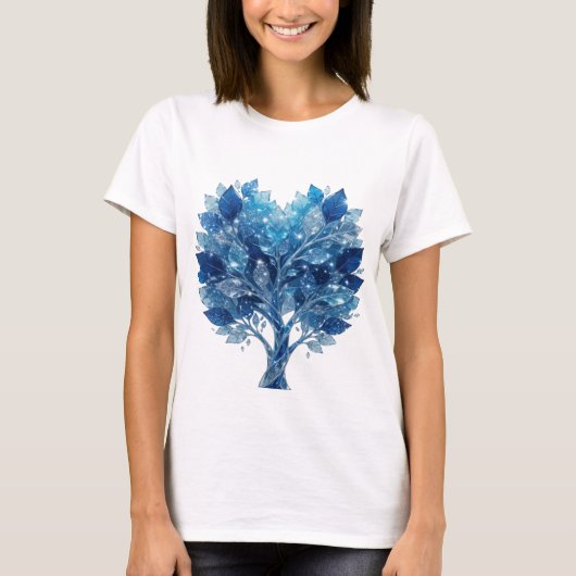 Einfangende Silver BLUE ICE TREE Slogan T-Shirt (Vorderseite)