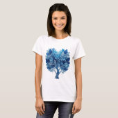 Einfangende Silver BLUE ICE TREE Slogan T-Shirt (Vorne ganz)