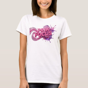 Einfangendes Rosa PINK FOKUS 3D Text Kunst T-Shirt