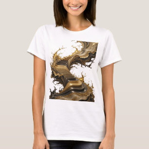 Einfangreiches Gold ABSTRACT ART Statement T-Shirt