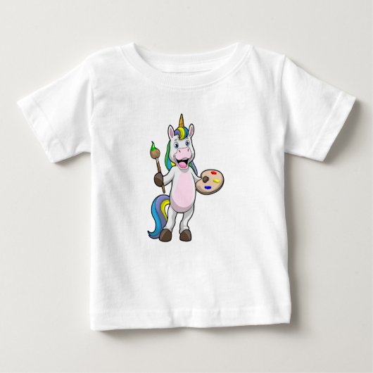 Einfärben beim Anmalen mit Pinsel und Farbe Baby T-shirt (Vorderseite)