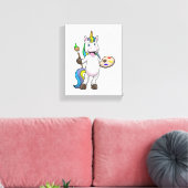 Einfärben beim Anmalen mit Pinsel und Farbe Leinwanddruck (Insitu (Wohnzimmer))