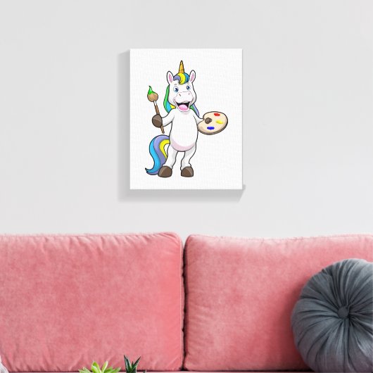 Einfärben beim Anmalen mit Pinsel und Farbe Leinwanddruck (Insitu (Wohnzimmer))