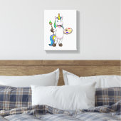 Einfärben beim Anmalen mit Pinsel und Farbe Leinwanddruck (Insitu (Schlafzimmer))