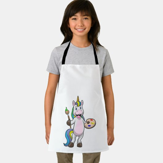 Einfärben beim Anmalen mit Pinsel und Farbe Schürze (Insitu)