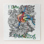 Einfärben der Doodle-Kunst Puzzle (Vertikal)