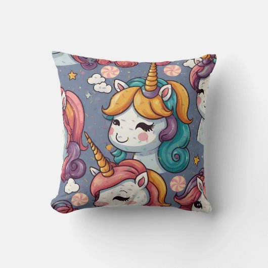 Einfarben und Sprinklen drucken Kissen (Vorderseite)