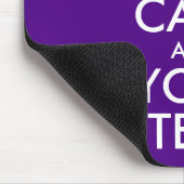 Einfärben und Weiß Behaltend Ruhe und Ihr Text Mousepad (Ecke)