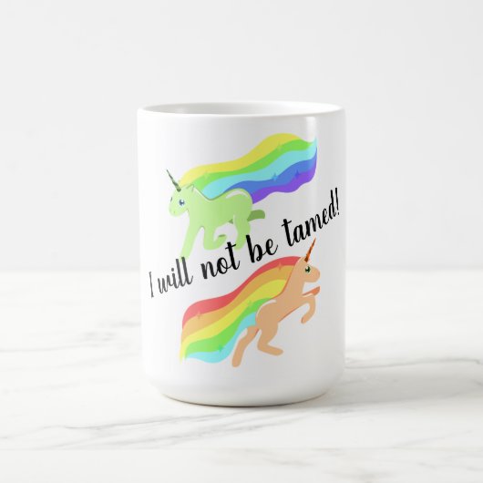 Einfarben und Zitat Kaffeetasse (Mittel)