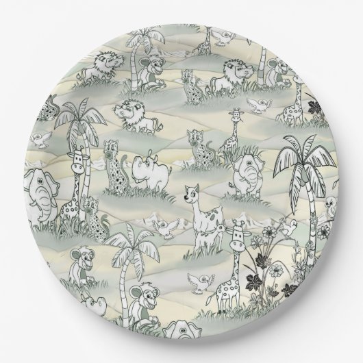 Einfärben zeichnend Kunst Pappteller (Vorderseite)