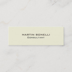 Einfarbig Beige Slim Business Karte