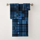 einfarbig blau badhandtuch set (Insitu)