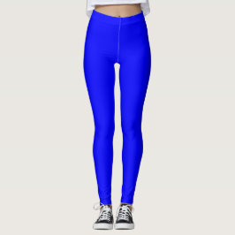 Einfarbig Blau Leggings