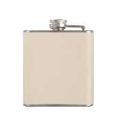 Einfarbig einfaches Champagner-Beige Flachmann (Rückseite)