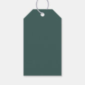 Einfarbig grau Türkis Geschenkanhänger (Vorderseite)