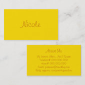 Einfarbig im butterartigen Popcorn Visitenkarte (Vorne/Hinten)