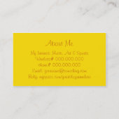 Einfarbig im butterartigen Popcorn Visitenkarte (Rückseite)