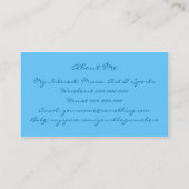 Einfarbig im Zuckerwatte-Blau Visitenkarte (Rückseite)