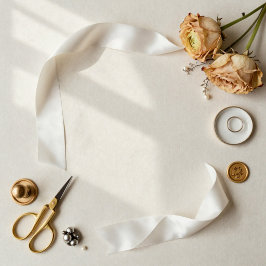 Einfarbig-minimalistische elegante Hochzeit Satinband
