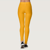 Einfarbig Orange Leggings (Rückseite)