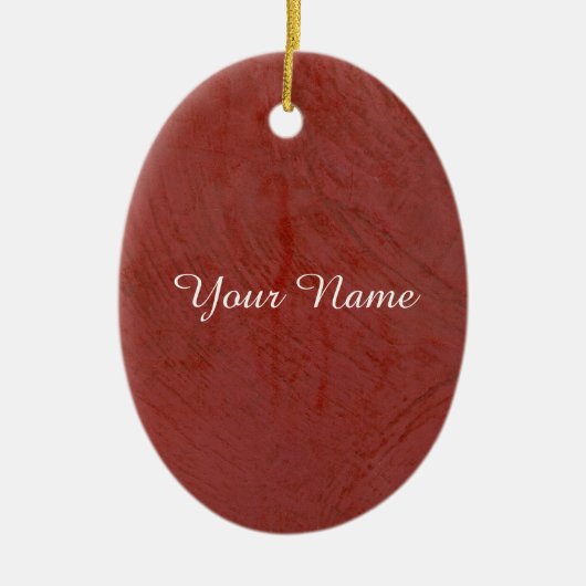 Einfarbig Rot Keramik Ornament (Vorne)