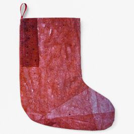 Einfarbig roter Weihnachtsstrumpf, Rote Texturkuns Kleiner Weihnachtsstrumpf