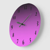 Einfarbig Zweiton Pink Große Wanduhr (Winkel)