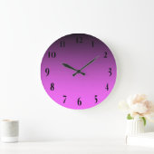 Einfarbig Zweiton Pink Große Wanduhr (Zuhause)