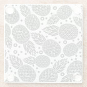 Einfarbige Ananas 2 Glasuntersetzer (Rückseite)