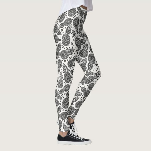 Einfarbige Ananas 2 Leggings (Rechts)