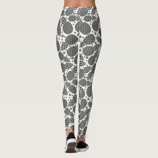 Einfarbige Ananas 2 Leggings (Rückseite)