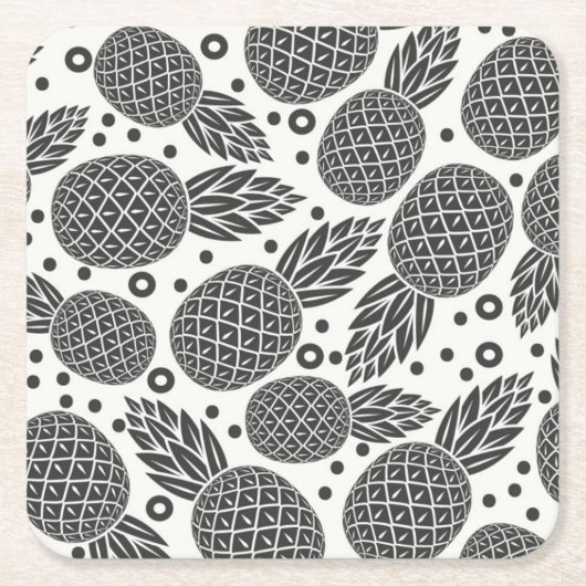 Einfarbige Ananas 2 Rechteckiger Pappuntersetzer (Vorderseite)