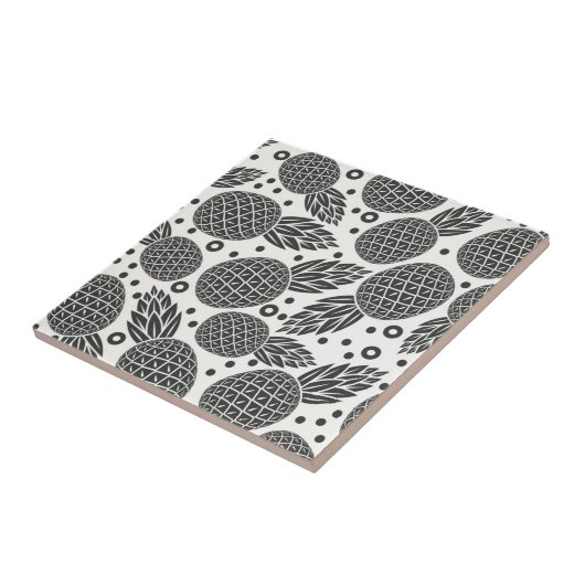 Einfarbige Ananas Fliese (Seite)