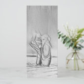 Einfarbige Ballettschuhe Feiertagskarte (Stehend Vorderseite)