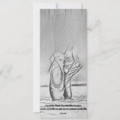 Einfarbige Ballettschuhe Feiertagskarte (Rückseite)