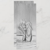 Einfarbige Ballettschuhe Feiertagskarte (Vorne/Hinten)