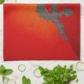 Einfarbige Bhutan-Flagge Handtuch (Gefaltet)