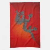 Einfarbige Bhutan-Flagge Handtuch (Vertikal)