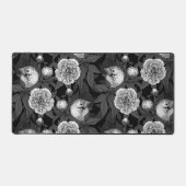 Einfarbige Blume von Vögeln und Birnen, grau Schreibtischunterlage (Vorderseite)