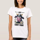 Einfarbige Bovine Beauty mit rosa Nose T-Shirt (Vorderseite)