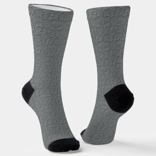 Einfarbige Crew-Socken mit zusätzlichem Design Socken (Gewinkelt)