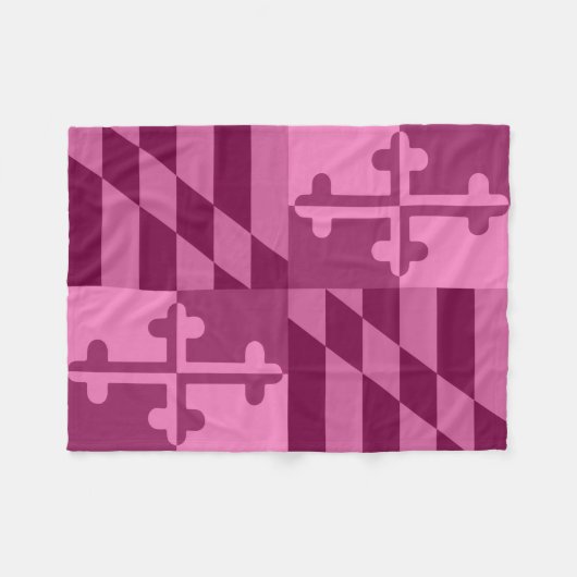 Einfarbige Decke Maryland-Flagge - Pink (Vorderseite (Horizontal))