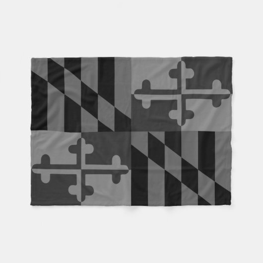 Einfarbige Decke Maryland-Flagge - Schwarzes (Vorderseite (Horizontal))