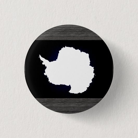 Einfarbige die Antarktis-Flagge Button (Vorderseite)