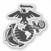 Einfarbige EGA - Schwarz Aufkleber (Vorderseite)