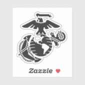 Einfarbige EGA - Schwarz Aufkleber (Blatt)