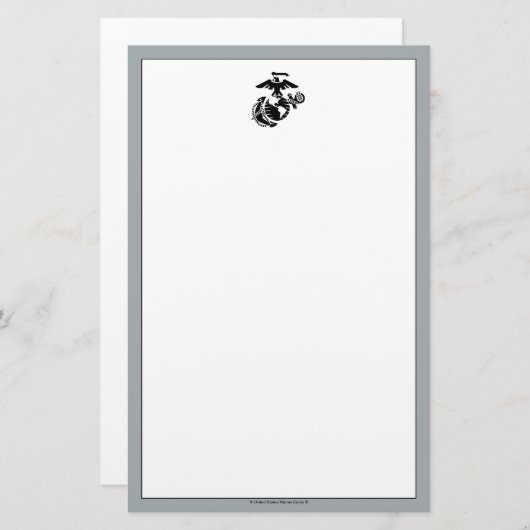 Einfarbige EGA - Schwarz Briefpapier (Vorne/Hinten)