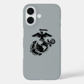 Einfarbige EGA - Schwarz Case-Mate iPhone Hülle (Rückseite)