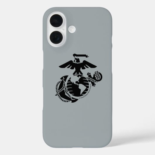 Einfarbige EGA - Schwarz Case-Mate iPhone Hülle (Rückseite)