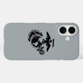 Einfarbige EGA - Schwarz Case-Mate iPhone Hülle (Rückseite (Horizontal))